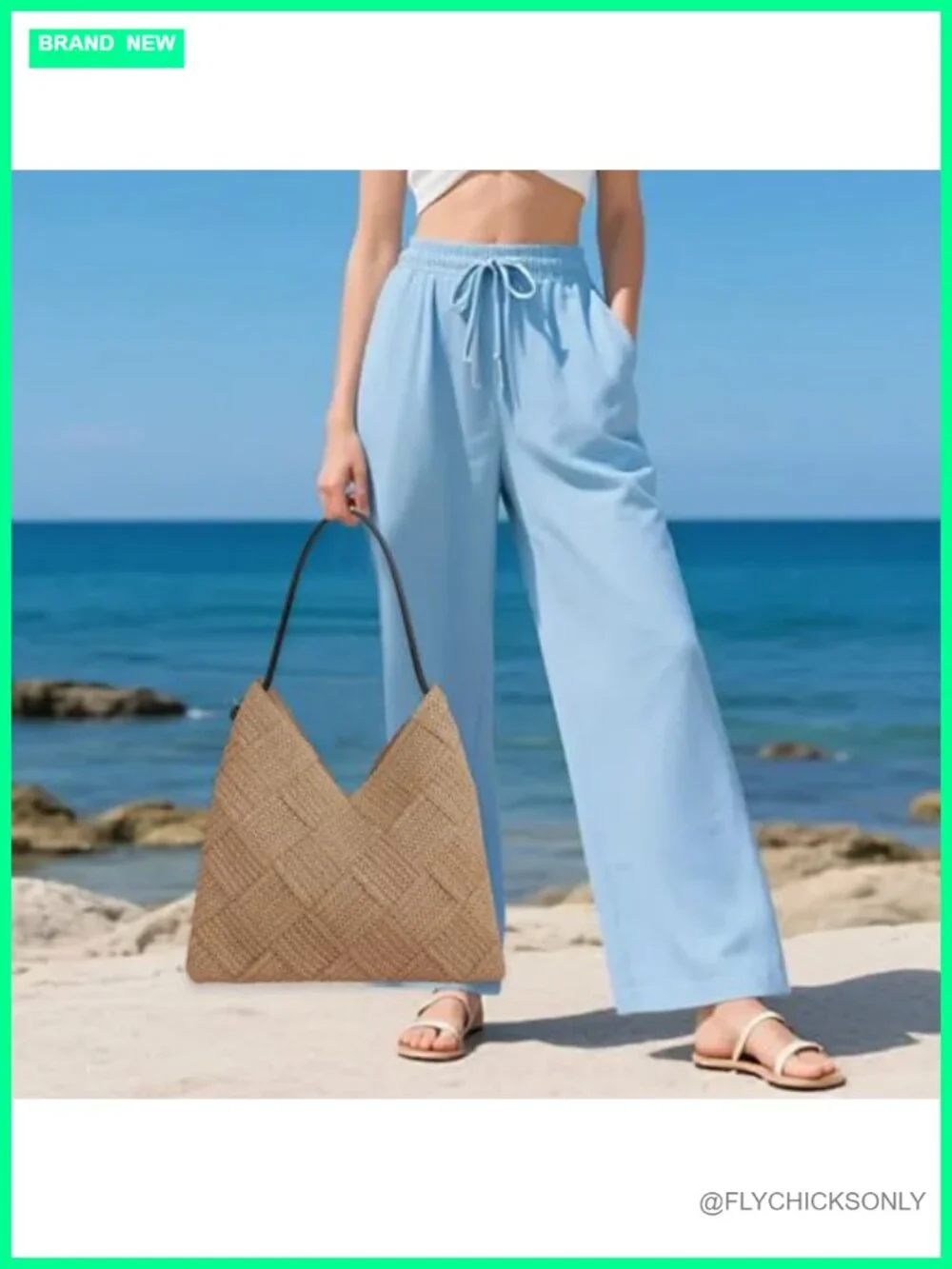 Handwoven Straw Hobo Tote Bag Shoulder Purse Summer Beach